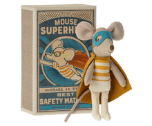 Load image into Gallery viewer, Maileg - Super Hero Little Brother Mouse in Matchbox
