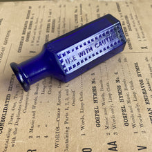 Load image into Gallery viewer, Antique Cobalt Blue Poison Bottle
