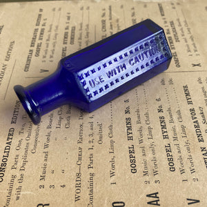 Antique Cobalt Blue Poison Bottle