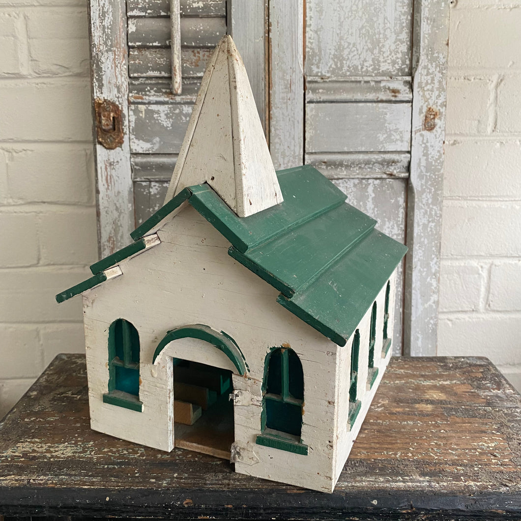 Vintage Folk Art Church Made in Ontario