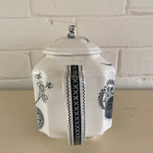 Load image into Gallery viewer, Antique Aesthetic Movement Black Transferware Teapot

