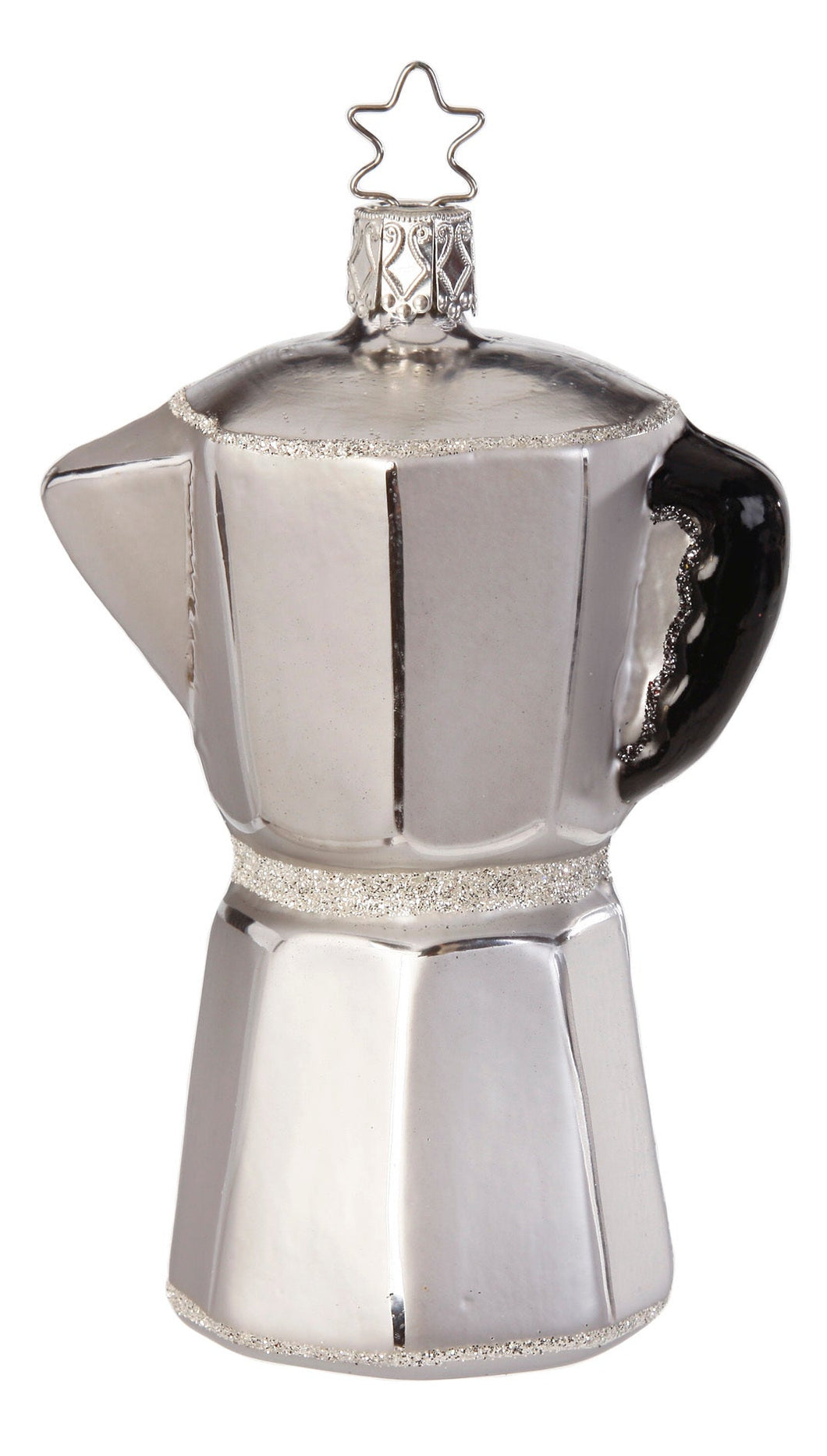 Espresso Coffee Pot Ornament by Inge Glas hand blown in Germany