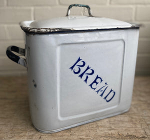 Antique Enamel Bread Box