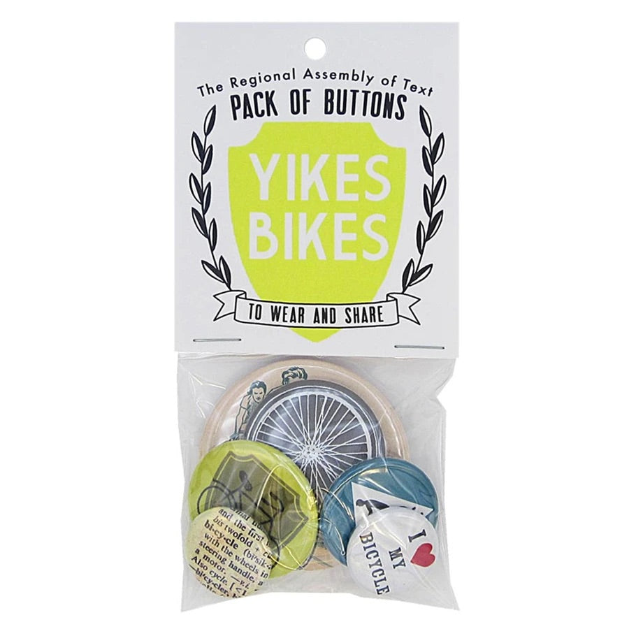 Yikes Bikes Button Pack Made in Vancouver Canada
