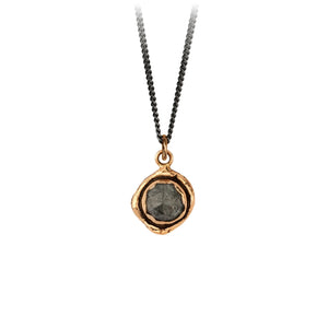 Pyrrha Tourmalated Quartz Stone Talisman Necklace