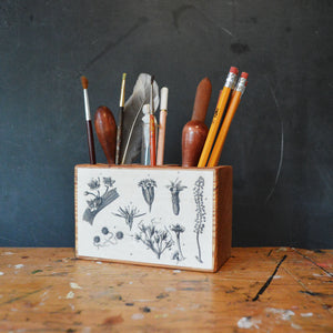 Large Wooden Desk Caddy handmade by Peg and Awl in Philadelphia