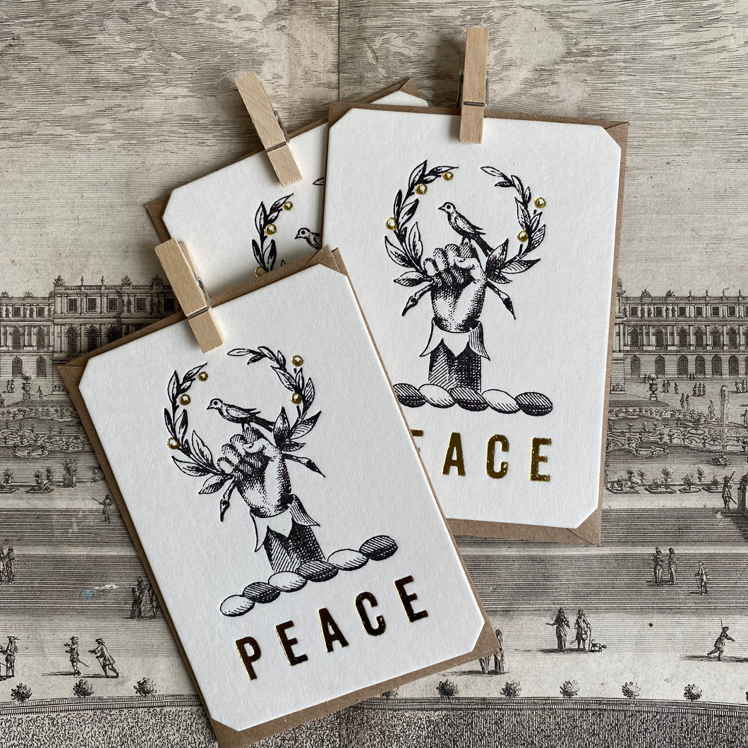 Peace Letterpress Single Card