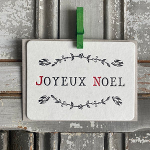 Joyeux Noel Letterpress Card by Austin Press