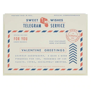 Valentine Telegram Card by Regional Assembly of Text in Vancouver
