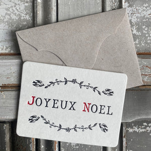 Joyeux Noel Letterpress Card by Austin Press