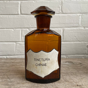 Antique Amber Glass Apothecary Bottles from Eastern Europe