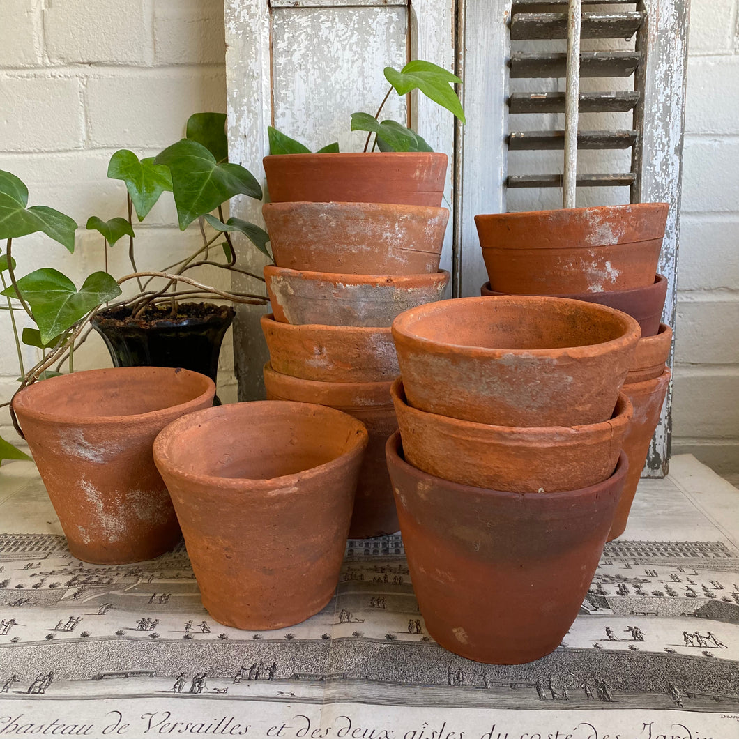 Vintage English Hand Thrown Flower Pot 4”