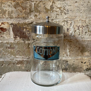 Vintage Medical Glass Canister