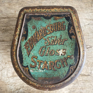 Antique Gloss Starch Tin c1890