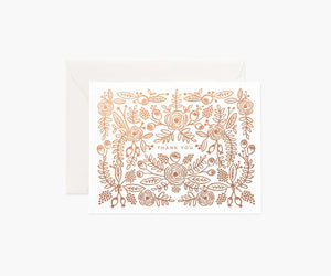 Rose Gold Thank You Card