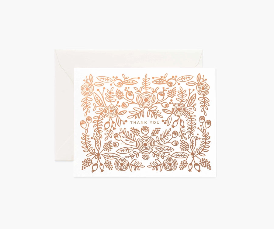 Rose Gold Thank You Card