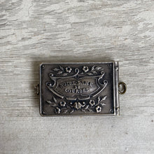 Load image into Gallery viewer, Antique French Silverplated Souvenir Photo Pendant
