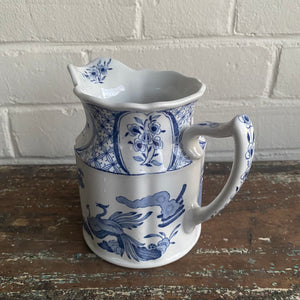 Old English Blue + White Pitcher