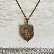 Load image into Gallery viewer, Antique Gold Filled Shield Locket
