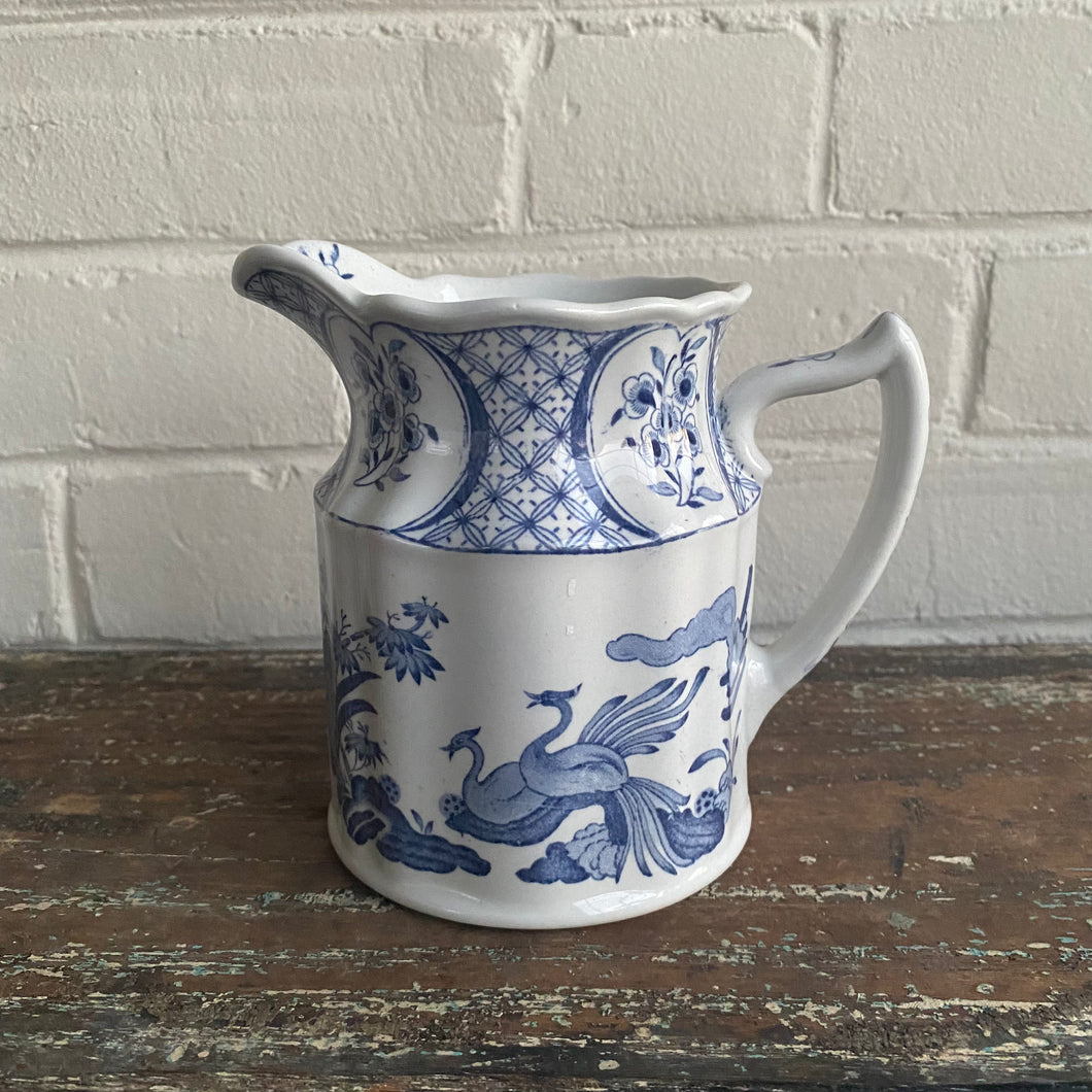 Old English Blue + White Pitcher