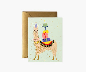 Llama Birthday Card