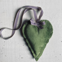 Load image into Gallery viewer, Velvet Lavender Heart Sachet handmade in Toronto
