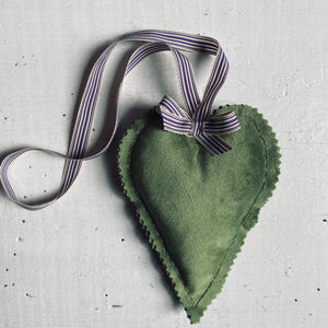 Velvet Lavender Heart Sachet handmade in Toronto