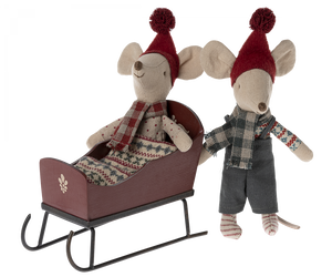 Red Mouse Sleigh by Maileg