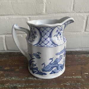 Old English Blue + White Pitcher