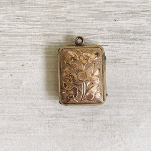 Antique Victorian Bird + Flower Locket