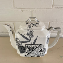 Load image into Gallery viewer, Antique Aesthetic Movement Black Transferware Teapot
