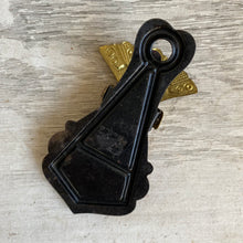 Load image into Gallery viewer, Victorian Pressed Gilt Metal Hand Shaped Clip c1900
