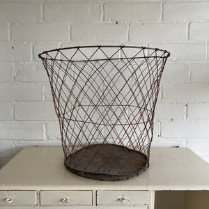 Vintage Wire Trash Basket
