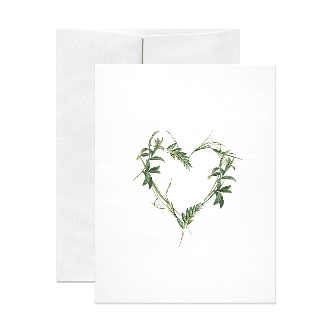 Green Heart Herb Card by Open Sea Design Company