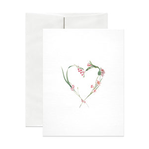 Mima's Rose Heart Card by Open Sea Design Company in New York