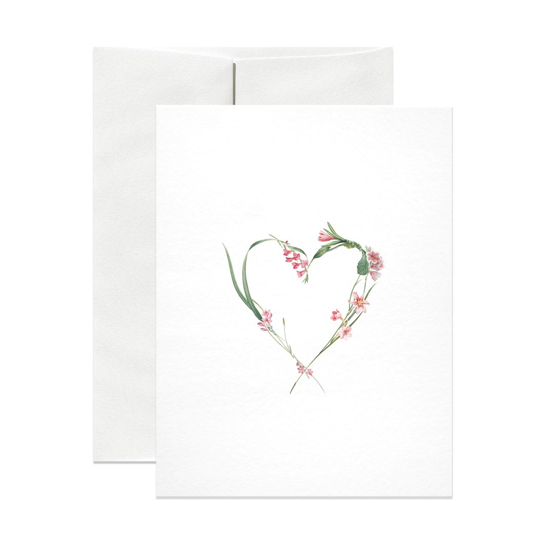 Mima's Rose Heart Card by Open Sea Design Company in New York